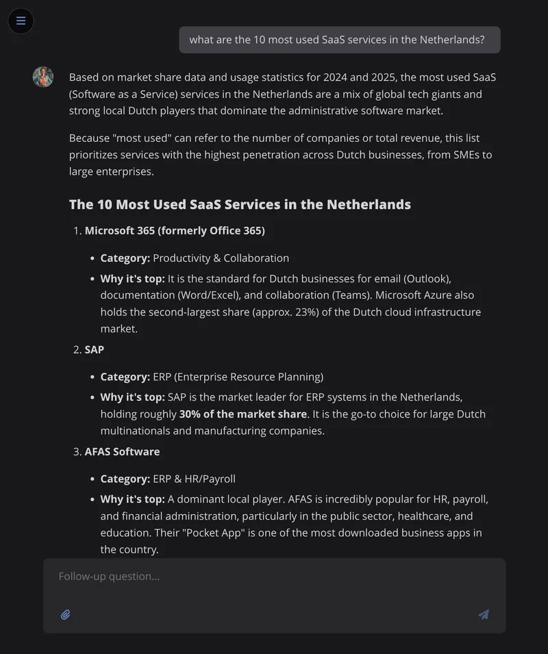 Chat naturally with Gina about anything, from strategy to daily tasks